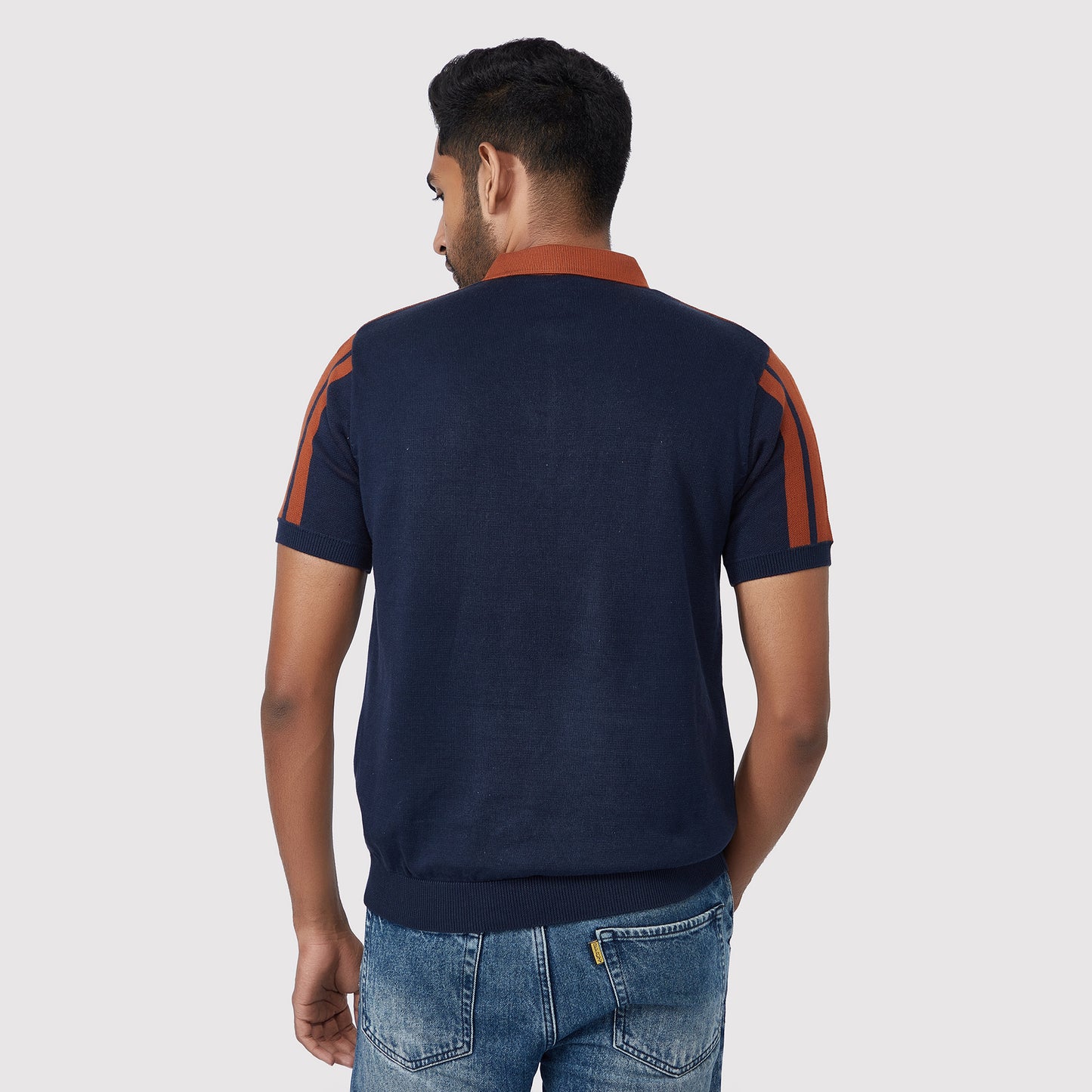 BOURBON BLOCK KNIT POLO